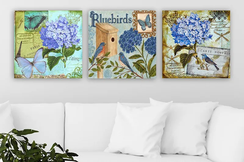 Canvastavla VP Italy 3-pack Flerfärgad, 30x30 cm