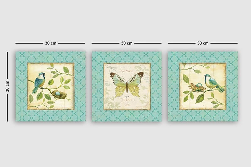 Canvastavla VP Italy 3-pack Flerfärgad - 30x30 cm - Inredning & dekor - Tavlor & konst - Canvastavla