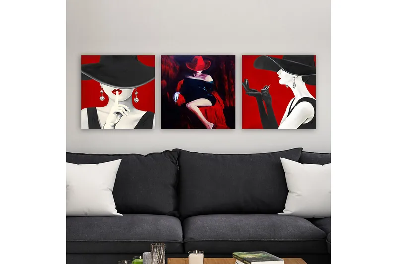 Canvastavla VP Italy 3-pack Flerfärgad - 30x30 cm - Inredning & dekor - Tavlor & konst - Canvastavla