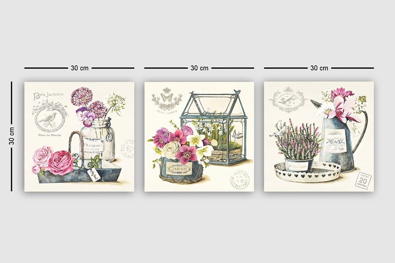 Canvastavla VP Italy 3-pack Flerfärgad - 30x30 cm - Inredning & dekor - Tavlor & konst - Canvastavla