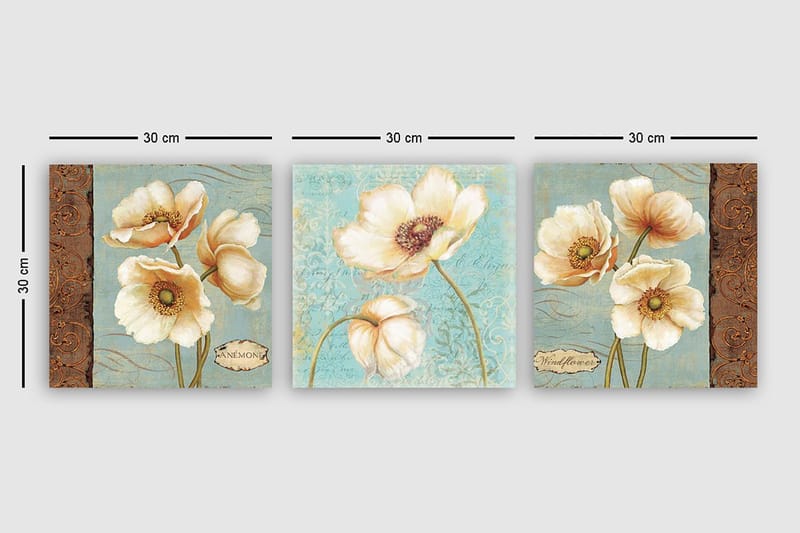 Canvastavla VP Italy 3-pack Flerfärgad - 30x30 cm - Inredning & dekor - Tavlor & konst - Canvastavla