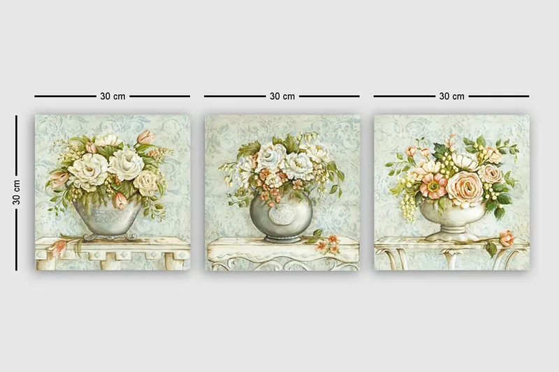 Canvastavla VP Italy 3-pack Flerfärgad - 30x30 cm - Inredning & dekor - Tavlor & konst - Canvastavla