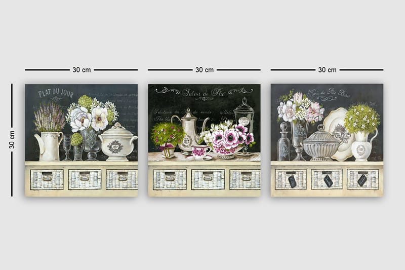 Canvastavla VP Italy 3-pack Flerfärgad - 30x30 cm - Inredning & dekor - Tavlor & konst - Canvastavla