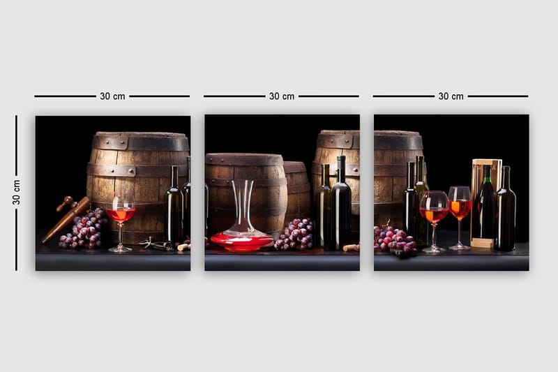 Canvastavla VP Italy 3-pack Flerfärgad - 30x30 cm - Inredning & dekor - Tavlor & konst - Canvastavla