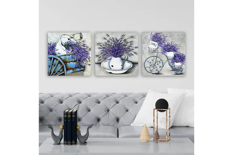 Canvastavla VP Italy 3-pack Flerfärgad - 30x30 cm - Inredning & dekor - Tavlor & konst - Canvastavla