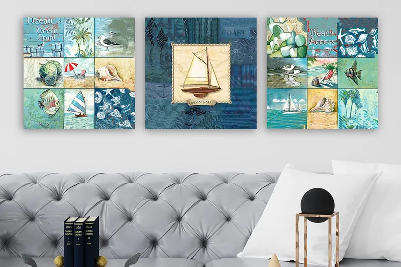 Canvastavla VP Italy 3-pack Flerfärgad, 30x30 cm