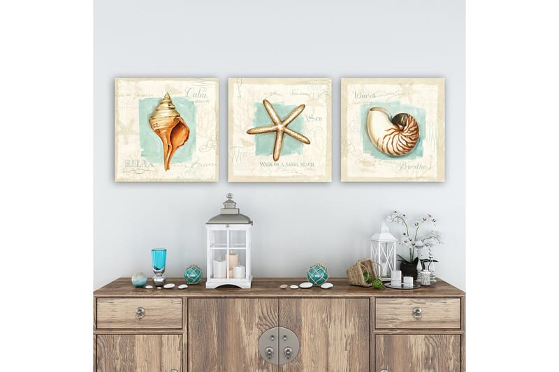 Canvastavla VP Italy 3-pack Flerfärgad - 30x30 cm - Inredning & dekor - Tavlor & konst - Canvastavla