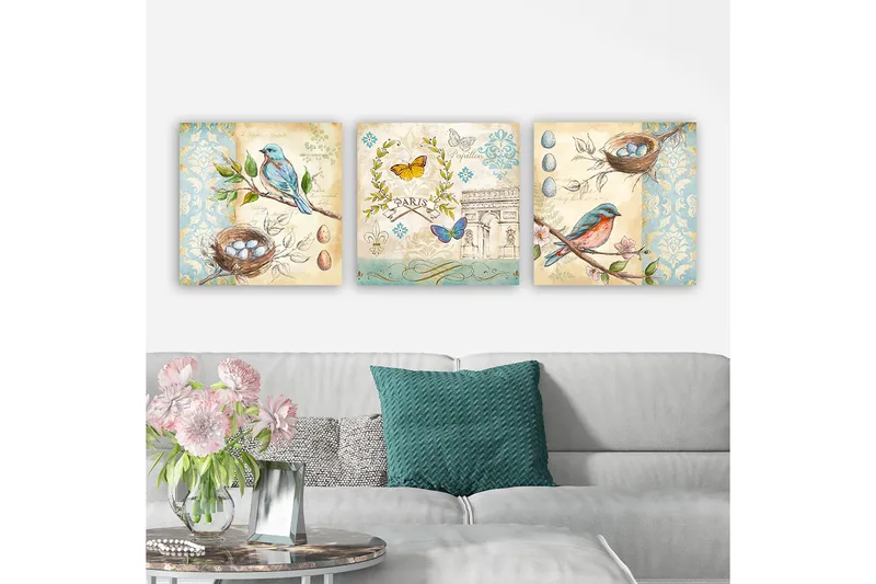 Canvastavla VP Italy 3-pack Flerfärgad - 30x30 cm - Inredning & dekor - Tavlor & konst - Canvastavla