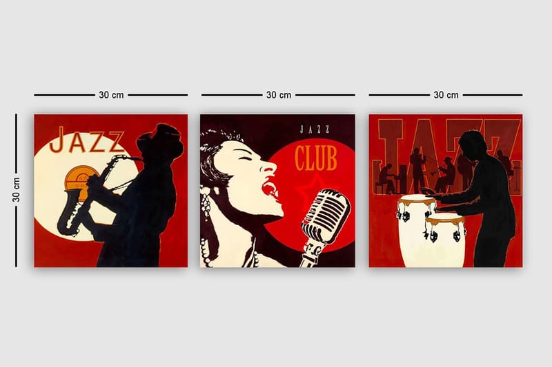 Canvastavla VP Italy 3-pack Flerfärgad - 30x30 cm - Inredning & dekor - Tavlor & konst - Canvastavla