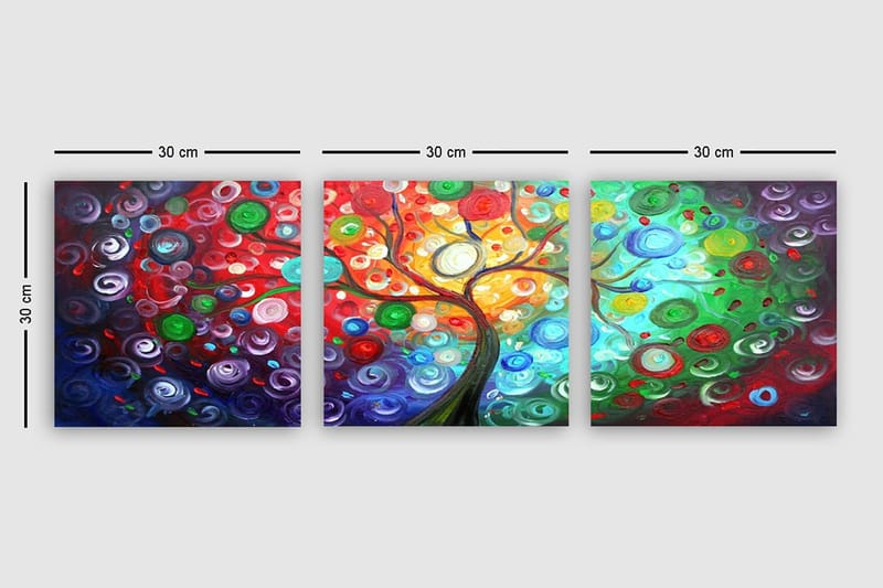 Canvastavla VP Italy 3-pack Flerfärgad - 30x30 cm - Inredning & dekor - Tavlor & konst - Canvastavla