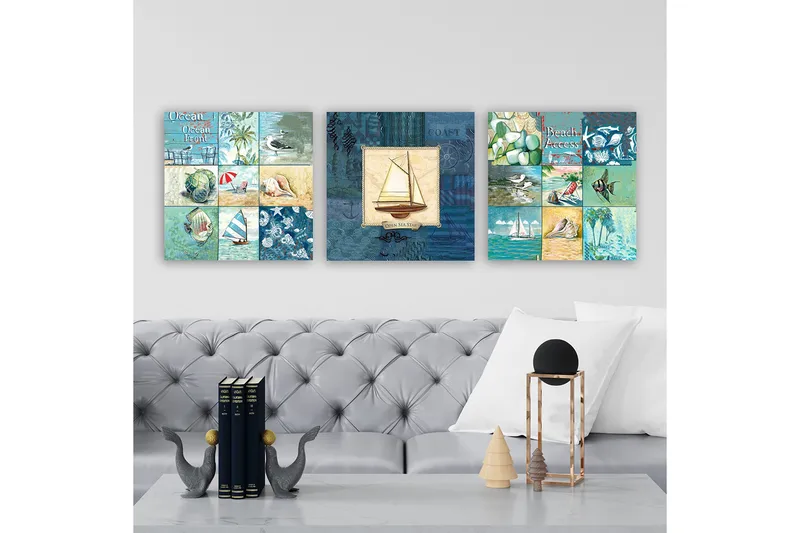 Canvastavla VP Italy 3-pack Flerfärgad - 30x30 cm - Inredning & dekor - Tavlor & konst - Canvastavla