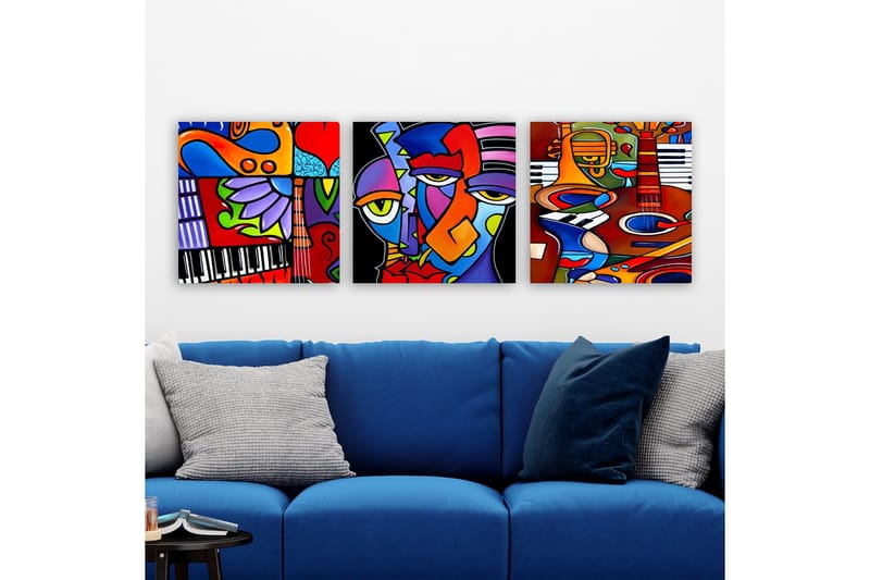 Canvastavla VP Italy 3-pack Flerfärgad - 30x30 cm - Inredning & dekor - Tavlor & konst - Canvastavla