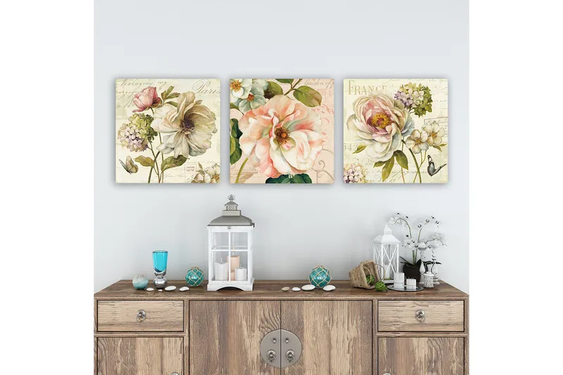 Canvastavla VP Italy 3-pack Flerfärgad - 30x30 cm - Inredning & dekor - Tavlor & konst - Canvastavla