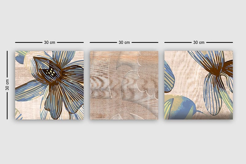 Canvastavla VP Italy 3-pack Flerfärgad - 30x30 cm - Inredning & dekor - Tavlor & konst - Canvastavla