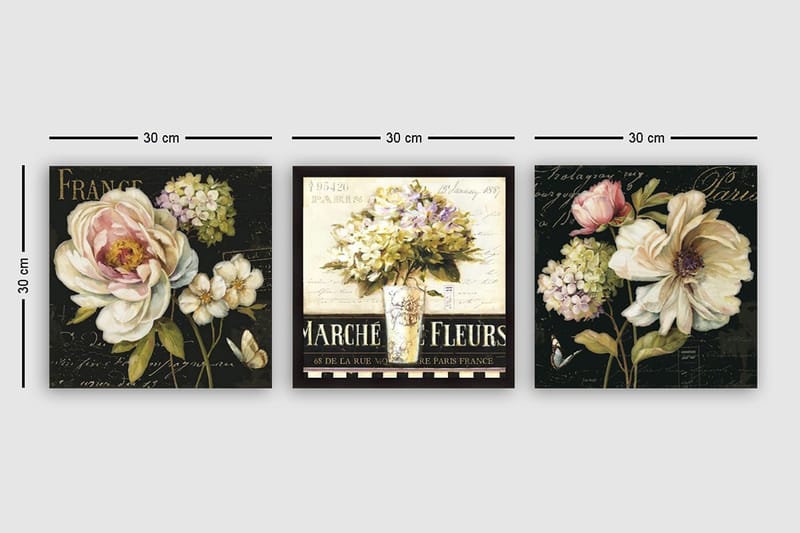 Canvastavla VP Italy 3-pack Flerfärgad - 30x30 cm - Inredning & dekor - Tavlor & konst - Canvastavla