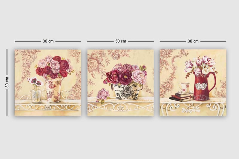 Canvastavla VP Italy 3-pack Flerfärgad - 30x30 cm - Inredning & dekor - Tavlor & konst - Canvastavla