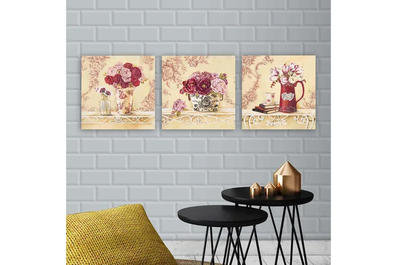 Canvastavla VP Italy 3-pack Flerfärgad - 30x30 cm - Inredning & dekor - Tavlor & konst - Canvastavla