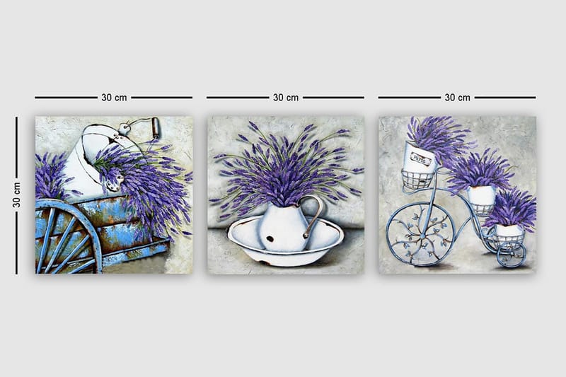 Canvastavla VP Italy 3-pack Flerfärgad - 30x30 cm - Inredning & dekor - Tavlor & konst - Canvastavla