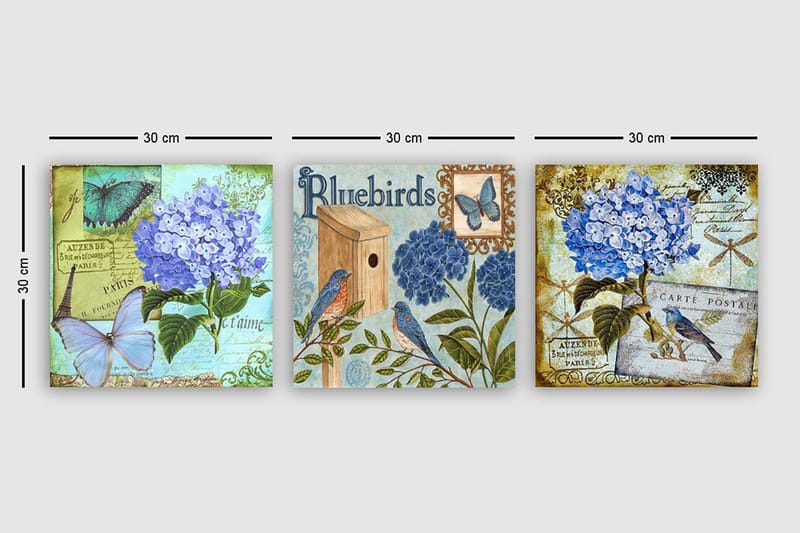 Canvastavla VP Italy 3-pack Flerfärgad - 30x30 cm - Inredning & dekor - Tavlor & konst - Canvastavla