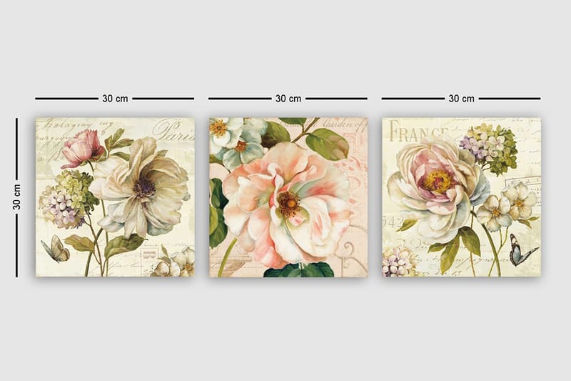 Canvastavla VP Italy 3-pack Flerfärgad - 30x30 cm - Inredning & dekor - Tavlor & konst - Canvastavla