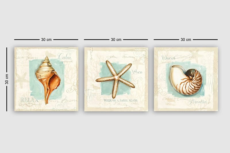 Canvastavla VP Italy 3-pack Flerfärgad - 30x30 cm - Inredning & dekor - Tavlor & konst - Canvastavla