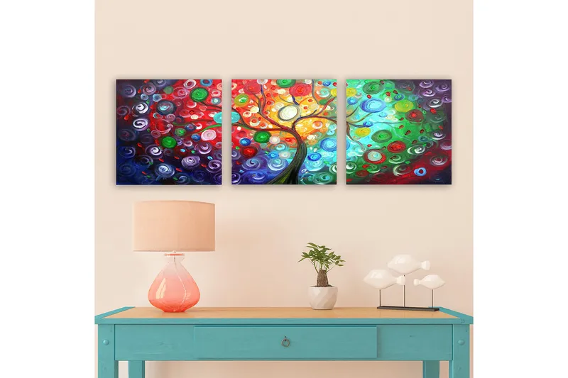 Canvastavla VP Italy 3-pack Flerfärgad - 30x30 cm - Inredning & dekor - Tavlor & konst - Canvastavla