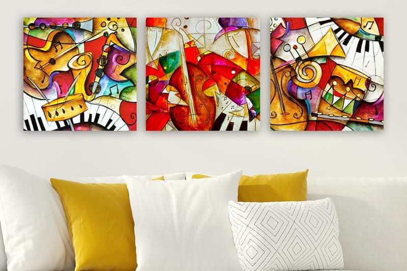 Canvastavla VP Italy 3-pack Flerfärgad - 30x30 cm - Inredning & dekor - Tavlor & konst - Canvastavla