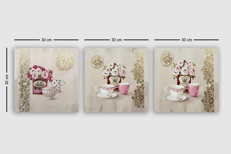 Canvastavla VP Italy 3-pack Flerfärgad - 30x30 cm - Inredning & dekor - Tavlor & konst - Canvastavla