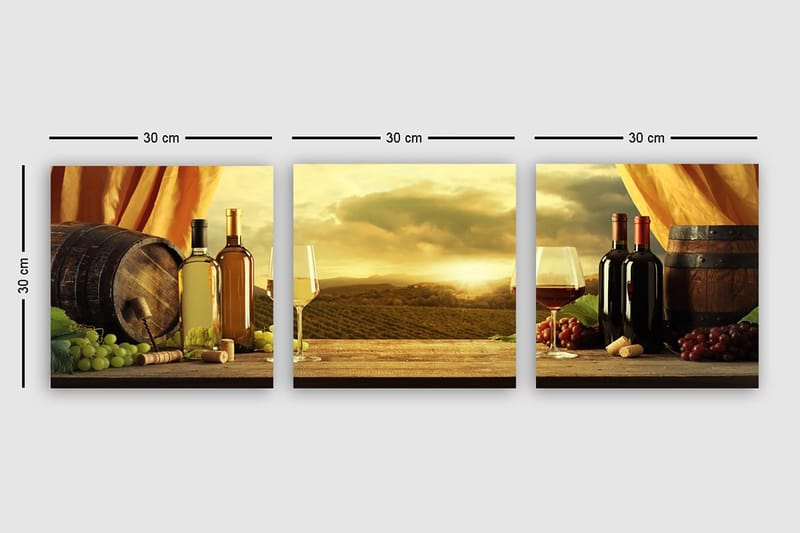 Canvastavla VP Italy 3-pack Flerfärgad - 30x30 cm - Inredning & dekor - Tavlor & konst - Canvastavla