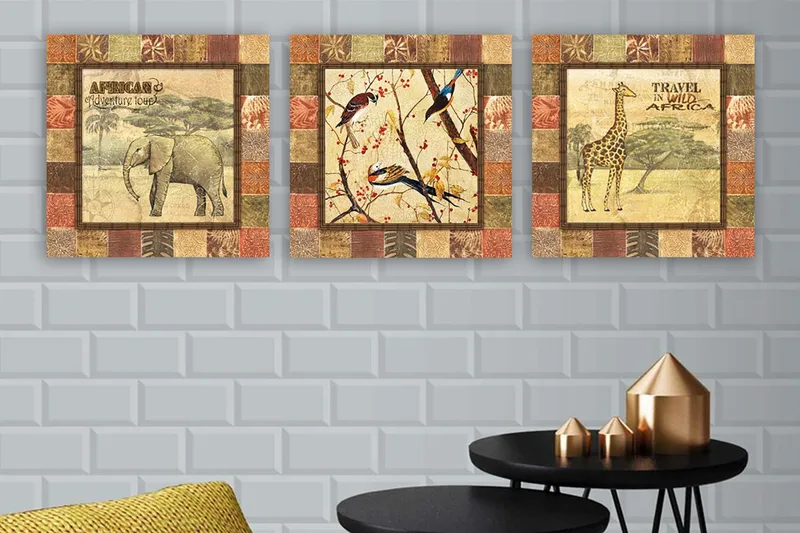 Canvastavla VP Italy 3-pack Flerfärgad - 30x30 cm - Inredning & dekor - Tavlor & konst - Canvastavla