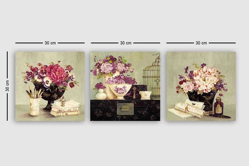 Canvastavla VP Italy 3-pack Flerfärgad - 30x30 cm - Inredning & dekor - Tavlor & konst - Canvastavla