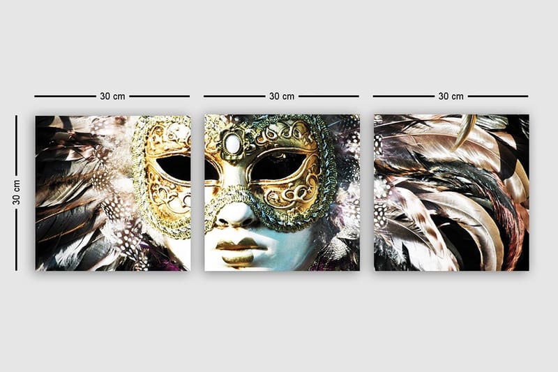 Canvastavla VP Italy 3-pack Flerfärgad - 30x30 cm - Inredning & dekor - Tavlor & konst - Canvastavla