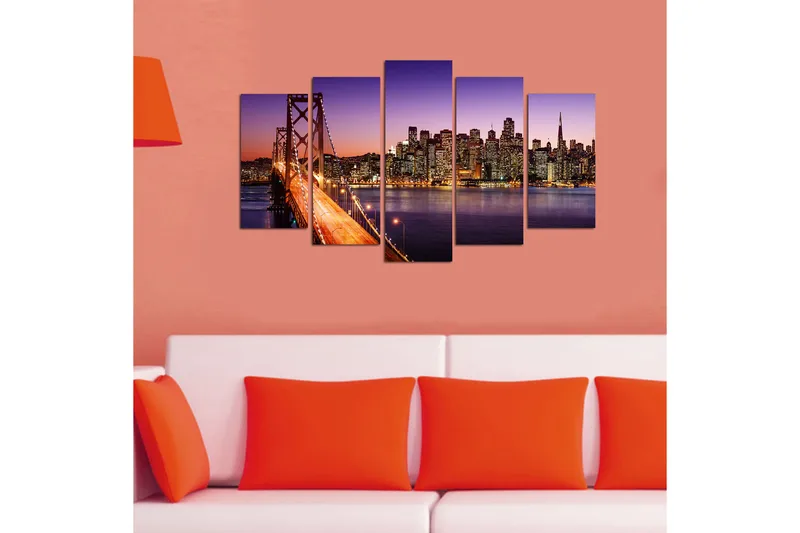 Canvastavla VP Italy 5-pack Flerfärgad - 20x60 cm - Inredning & dekor - Tavlor & konst - Canvastavla