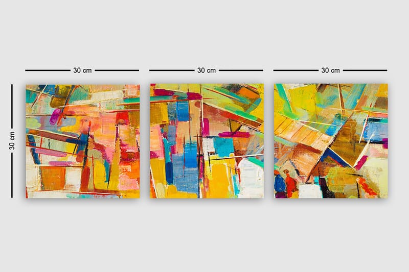 CANVASTAVLA VP Spain 3-pack Flerfärgad 30x30 cm - Inredning & dekor - Tavlor & konst - Canvastavla