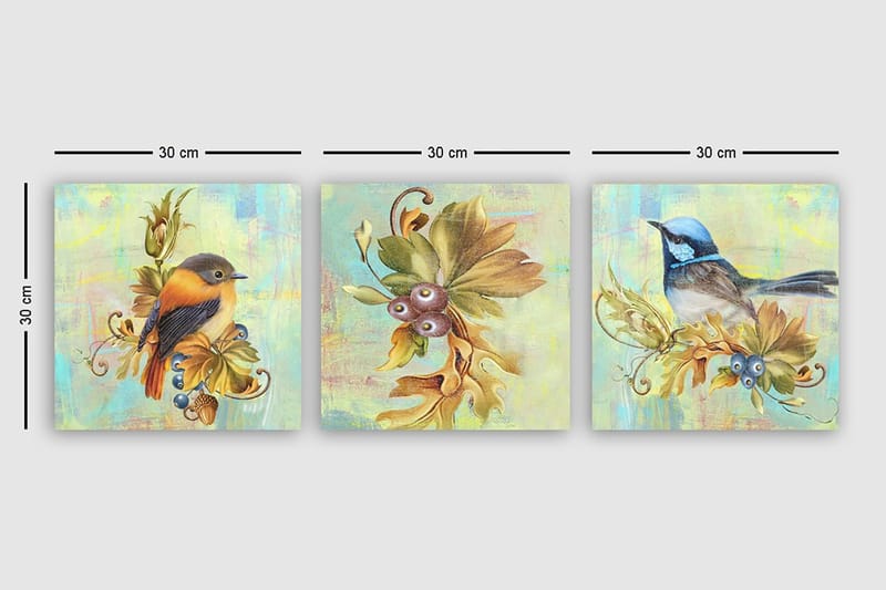 Canvastavla VP Spain 3-pack Flerfärgad - 30x30 cm - Inredning & dekor - Tavlor & konst - Canvastavla