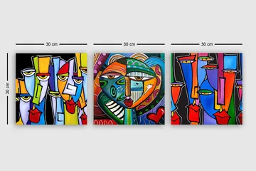 Canvastavla VP Spain 3-pack Flerfärgad - 30x30 cm - Inredning & dekor - Tavlor & konst - Canvastavla