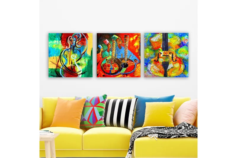 Canvastavla VP Spain 3-pack Flerfärgad - 30x30 cm - Inredning & dekor - Tavlor & konst - Canvastavla