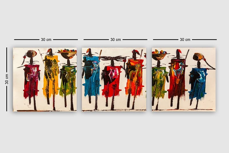 Canvastavla VP Spain 3-pack Flerfärgad - 30x30 cm - Inredning & dekor - Tavlor & konst - Canvastavla