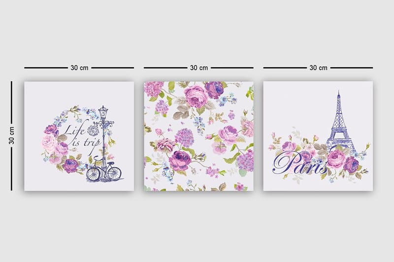 Canvastavla VP Spain 3-pack Flerfärgad - 30x30 cm - Inredning & dekor - Tavlor & konst - Canvastavla