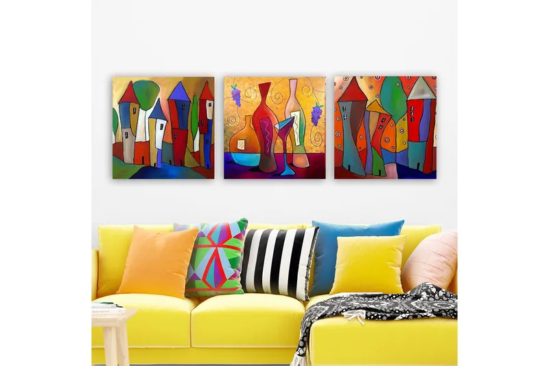 Canvastavla VP Spain 3-pack Flerfärgad - 30x30 cm - Inredning & dekor - Tavlor & konst - Canvastavla