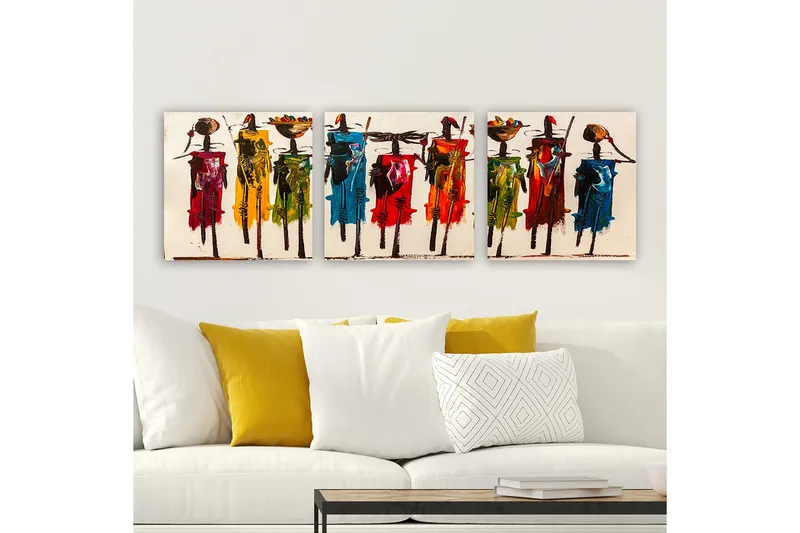 Canvastavla VP Spain 3-pack Flerfärgad - 30x30 cm - Inredning & dekor - Tavlor & konst - Canvastavla