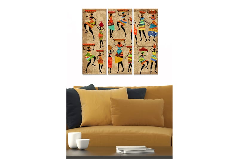 CANVASTAVLA World Culture 3-pack Flerfärgad 20x50 cm - Inredning & dekor - Tavlor & konst - Canvastavla
