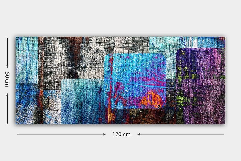 Canvastavla YTY Abstract & Fractals Flerfärgad - 120x50 cm - Inredning & dekor - Tavlor & konst - Canvastavla