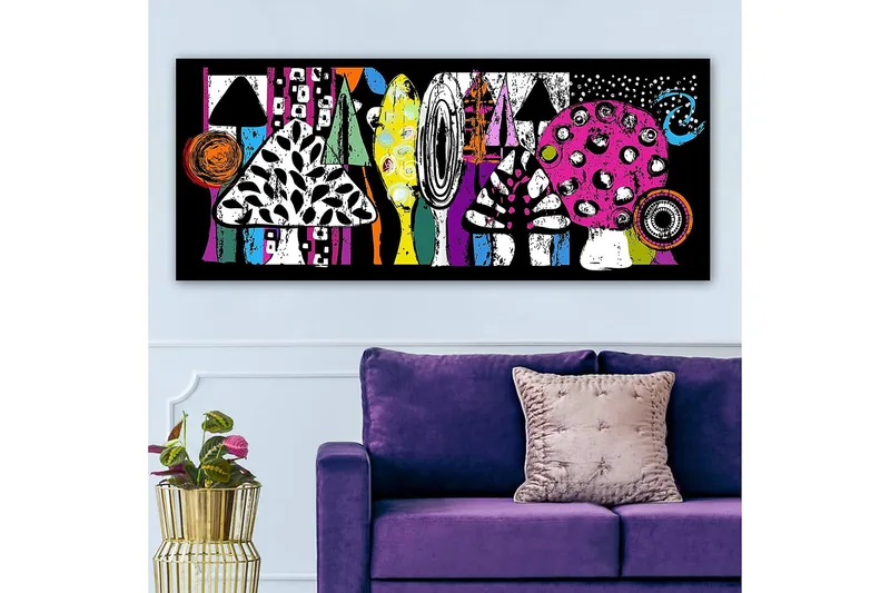 Canvastavla YTY Abstract & Fractals Flerfärgad - 120x50 cm - Inredning & dekor - Tavlor & konst - Canvastavla