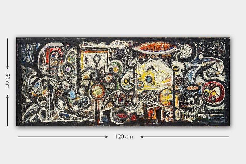 CANVASTAVLA YTY Abstract & Fractals Flerfärgad 120x50 cm - Inredning & dekor - Tavlor & konst - Canvastavla