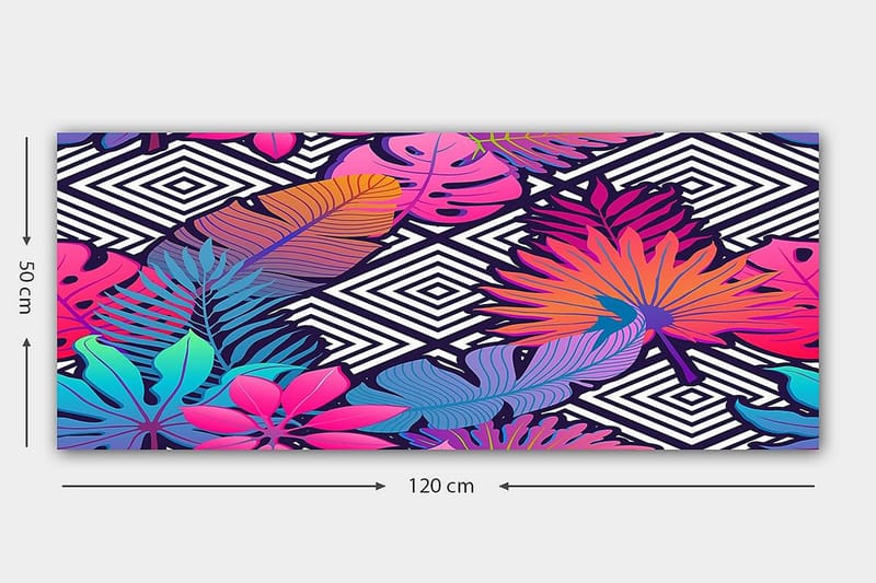 CANVASTAVLA YTY Abstract & Fractals Flerfärgad 120x50 cm - Inredning & dekor - Tavlor & konst - Canvastavla
