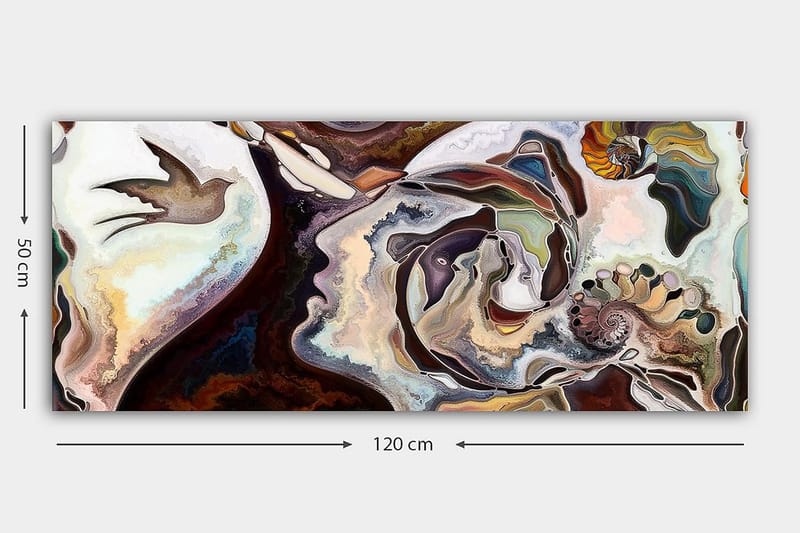 CANVASTAVLA YTY Abstract & Fractals Flerfärgad 120x50 cm - Inredning & dekor - Tavlor & konst - Canvastavla