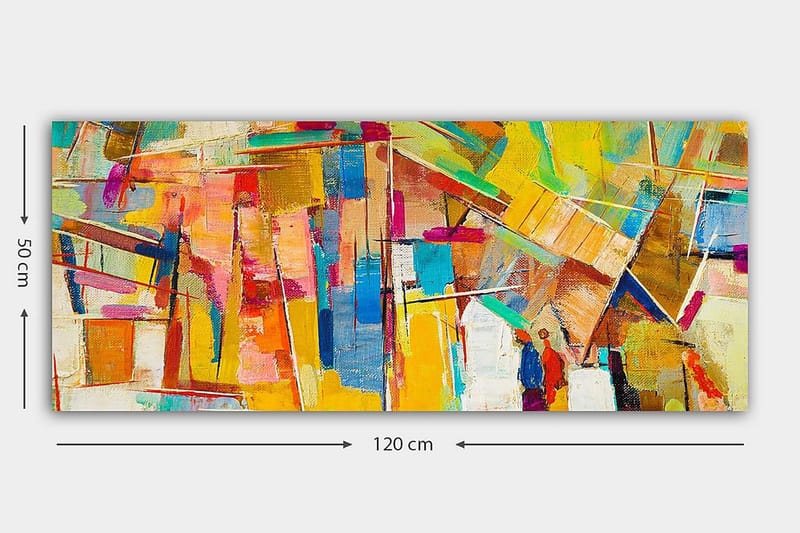 CANVASTAVLA YTY Abstract & Fractals Flerfärgad 120x50 cm - Inredning & dekor - Tavlor & konst - Canvastavla