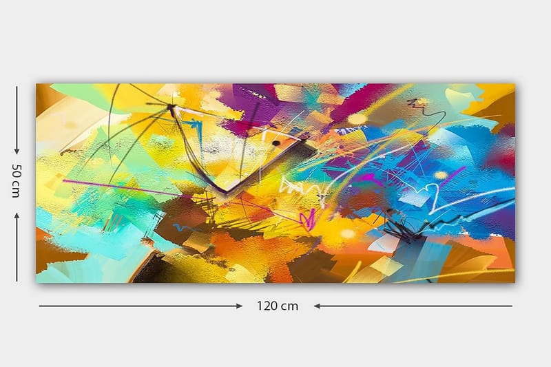 CANVASTAVLA YTY Abstract & Fractals Flerfärgad 120x50 cm - Inredning & dekor - Tavlor & konst - Canvastavla