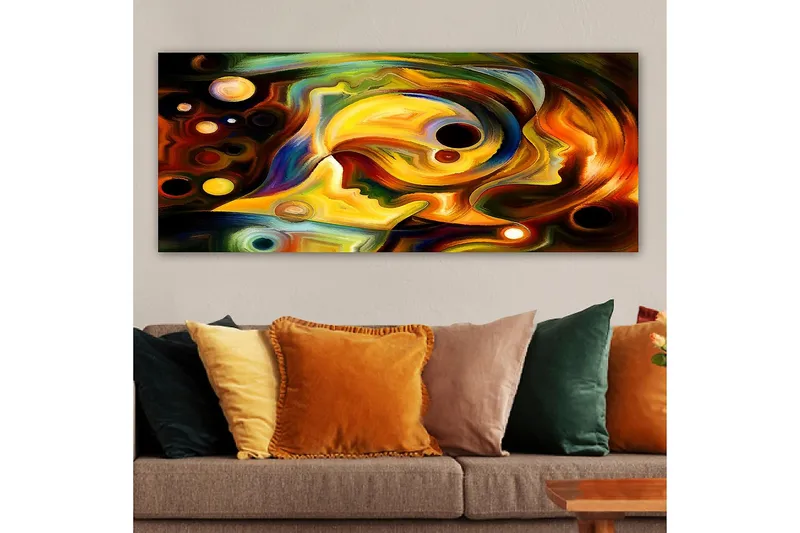 Canvastavla YTY Abstract & Fractals Flerfärgad - 120x50 cm - Inredning & dekor - Tavlor & konst - Canvastavla